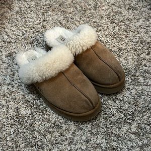 UGG Disquette Platform Slippers Chestnut